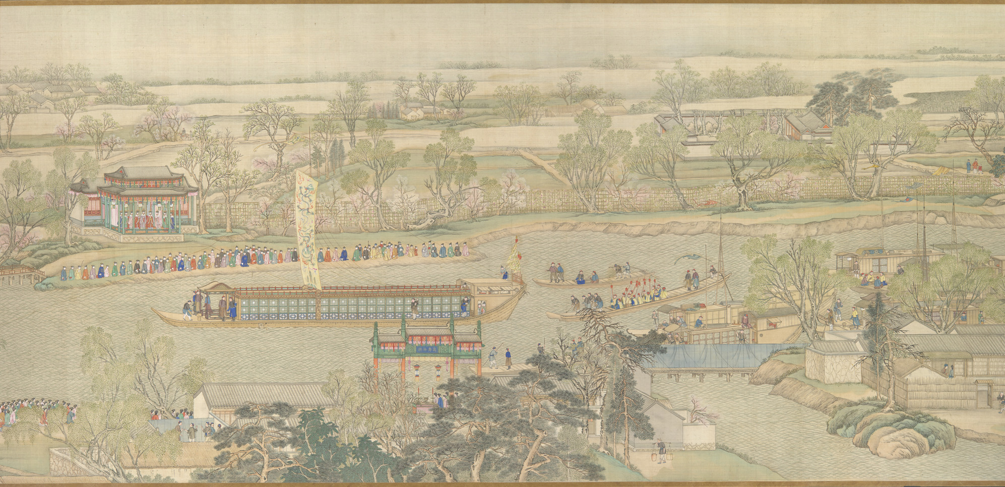 The Qianlong Emperor's Southern Inspection Tour, Scroll Six: Entering Suzhou along the Grand Canal / 《乾隆南巡图》第六卷:大运河至苏州